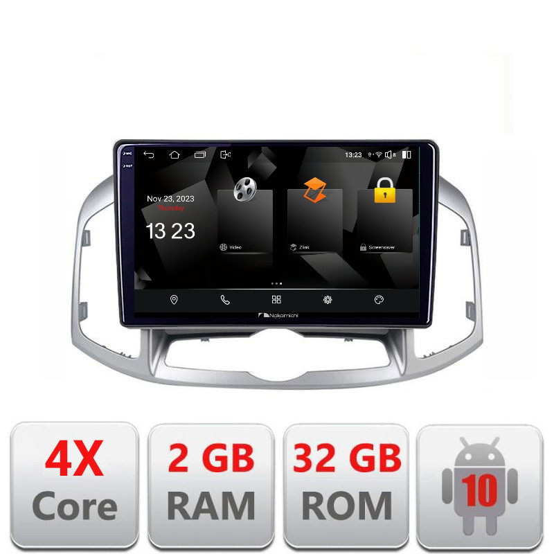 31949.jpg Navigatie dedicata Nakamichi MP5 Chevrolet Captiva 2012-2018 Manual 5230-109 Android Ecran 720P Quad Core 2+32 carplay android auto - imagine 1