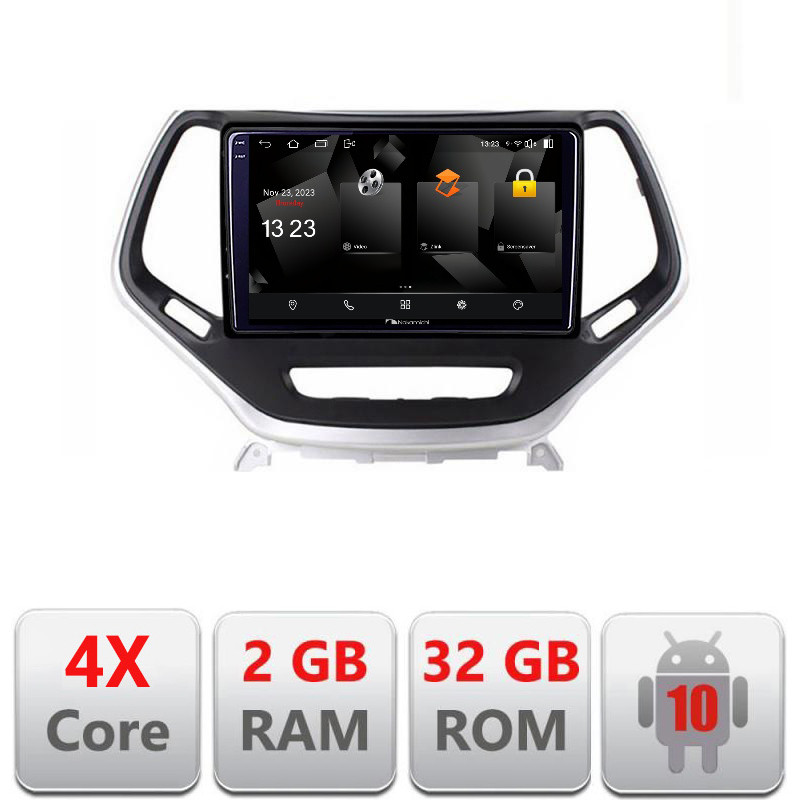 31965.jpg Navigatie dedicata Nakamichi Jeep Cherokee 2014-2019 5230-248 Android Ecran 720P Quad Core 2+32 carplay android auto - imagine 1
