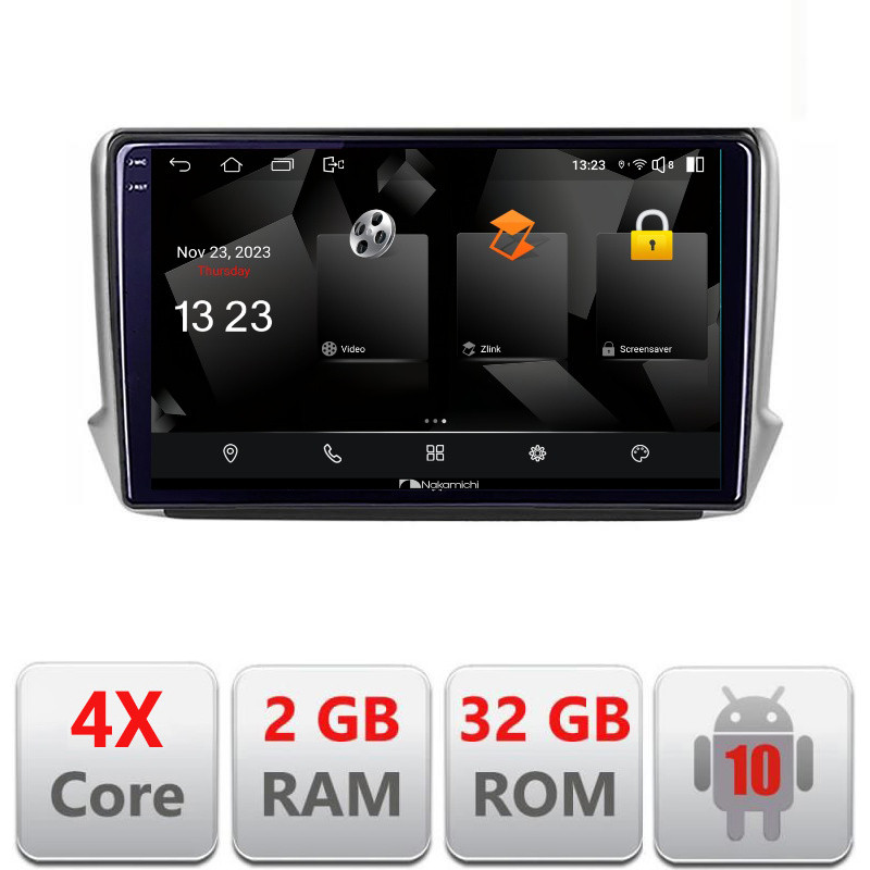 32073.jpg Navigatie dedicata Nakamichi Peugeot 208/2008 5230-PSA Android Ecran 720P Quad Core 2+32 carplay android auto - imagine 1