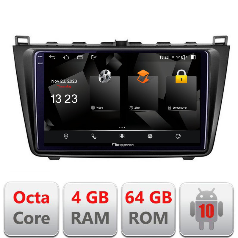 32109.jpg Navigatie dedicata Nakamichi Mazda 6 5510-012 Android Octa Core 720p 4+64 DSP 360 camera carplay android auto - imagine 1