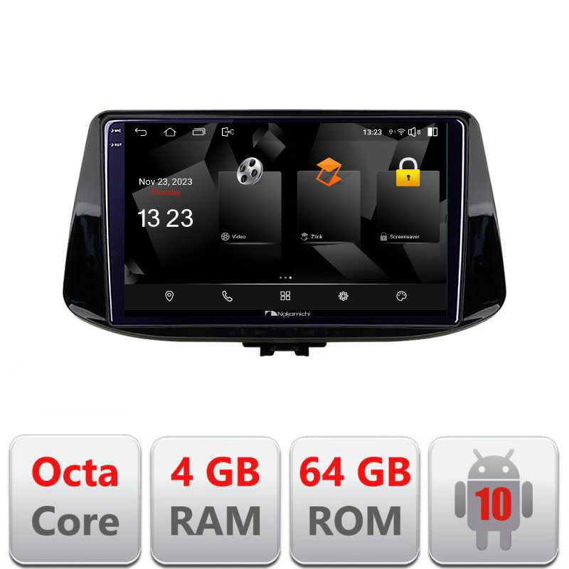 32175.jpg Navigatie dedicata Nakamichi Hyundai I30 2017- 5510-1041 Android Octa Core 720p 4+64 DSP 360 camera carplay android auto - imagine 1