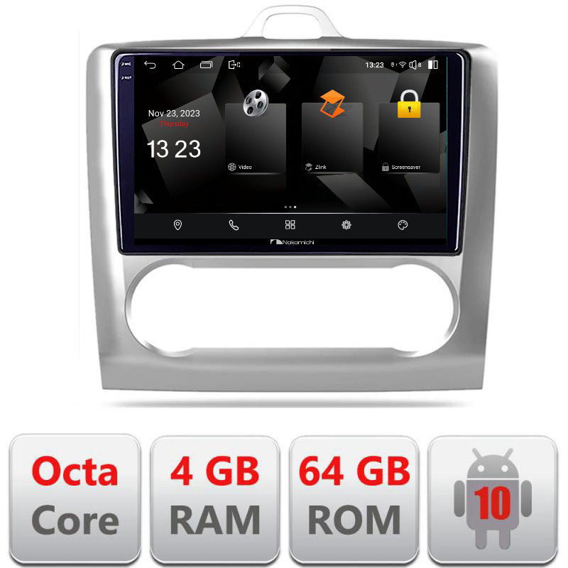 32197.jpg Navigatie dedicata Nakamichi Ford Focus 2 Automat 5510-140-automatic Android Octa Core 720p 4+64 DSP 360 camera carplay android auto - imagine 1