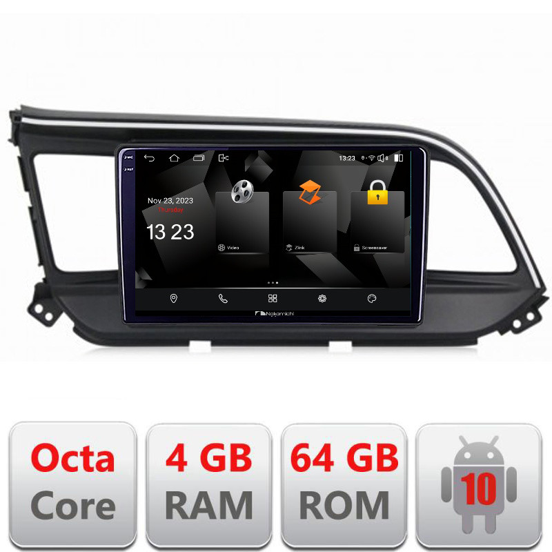32213.jpg Navigatie dedicata Nakamichi Hyundai Elantra 2018- 5510-1581 Android Octa Core 720p 4+64 DSP 360 camera carplay android auto - imagine 1