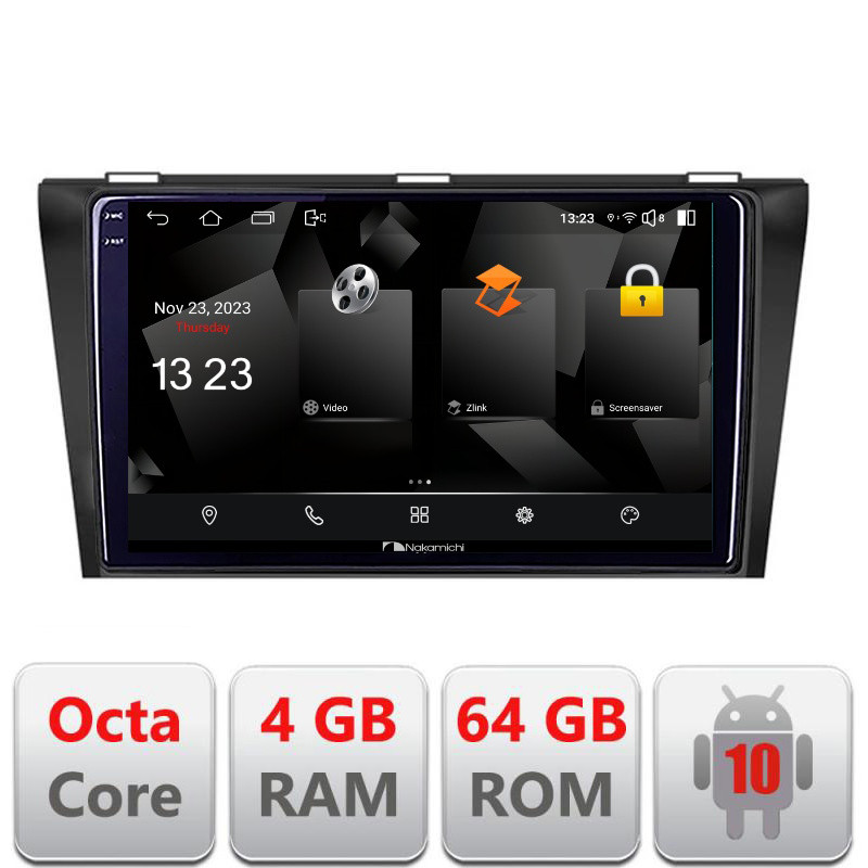 32217.jpg Navigatie dedicata Nakamichi Mazda 3 2004-2009 5510-161 Android Octa Core 720p 4+64 DSP 360 camera carplay android auto - imagine 1