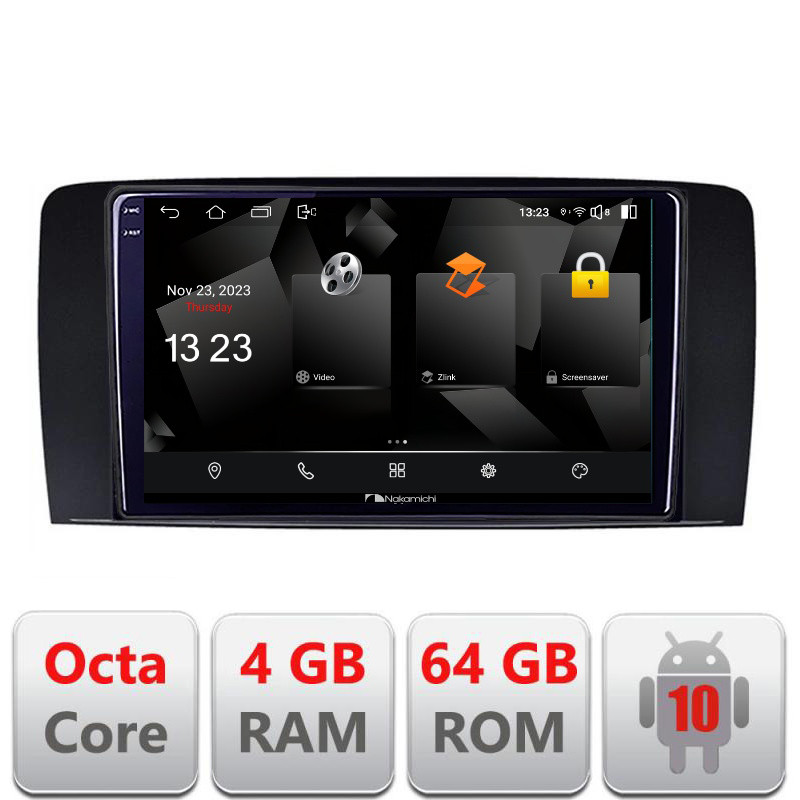 32235.jpg Navigatie dedicata Nakamichi Mercedes Clasa R 5510-215 Android Octa Core 720p 4+64 DSP 360 camera carplay android auto - imagine 1