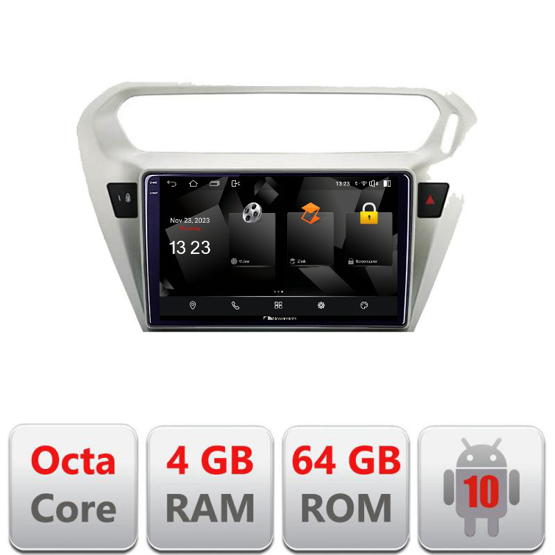 32271.jpg Navigatie dedicata Nakamichi Peugeot 301 Citroen C-Elisee 5510-301 Android Octa Core 720p 4+64 DSP 360 camera carplay android auto - imagine 1