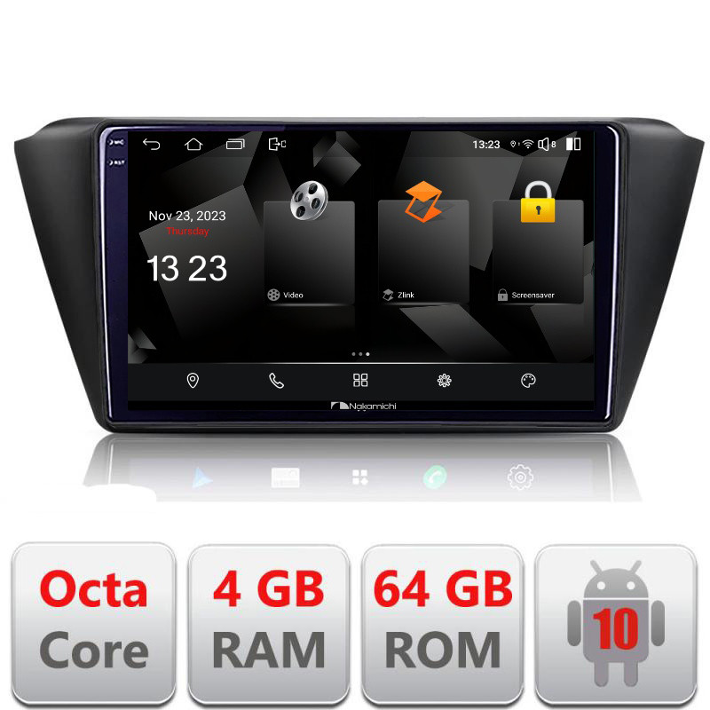 32329.jpg Navigatie dedicata Nakamichi Skoda Fabia 2015- 5510-541 Android Octa Core 720p 4+64 DSP 360 camera carplay android auto - imagine 1