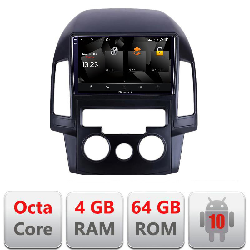 32507.jpg Navigatie dedicata Nakamichi Hyundai I30 2009-2012 clima manuala 5510-I30AC Android Octa Core 720p 4+64 DSP 360 camera carplay android auto - imagine 1