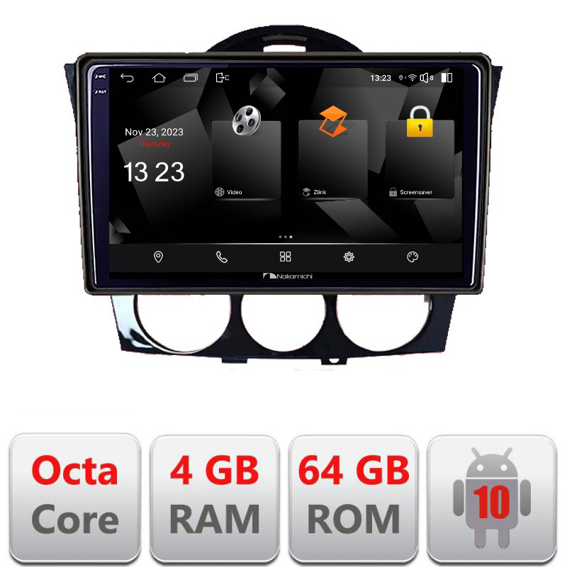 32621.jpg Navigatie dedicata Nakamichi Mazda RX8 2008-2011 Android Octa Core 720p 4+64 DSP 360 camera carplay android auto - imagine 1