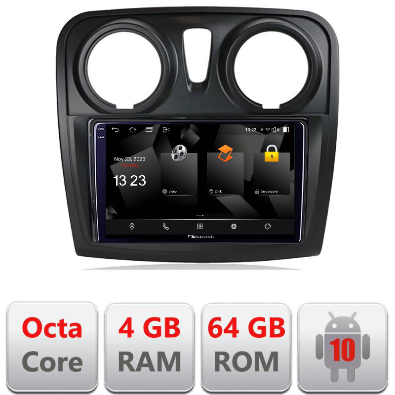 32633.jpg Navigatie dedicata Nakamichi Dacia Sandero Logan Lodgy 2012-2020 5510-sandero Android Octa Core 720p 4+64 DSP 360 camera carplay android auto - imagine 1