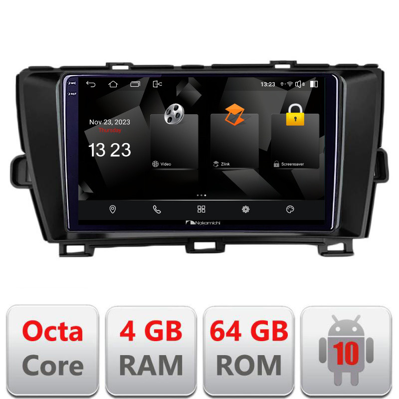 32689.jpg Navigatie dedicata Nakamichi Toyota Prius 2009-2014 5510-TY39 Android Octa Core 720p 4+64 DSP 360 camera carplay android auto - imagine 1