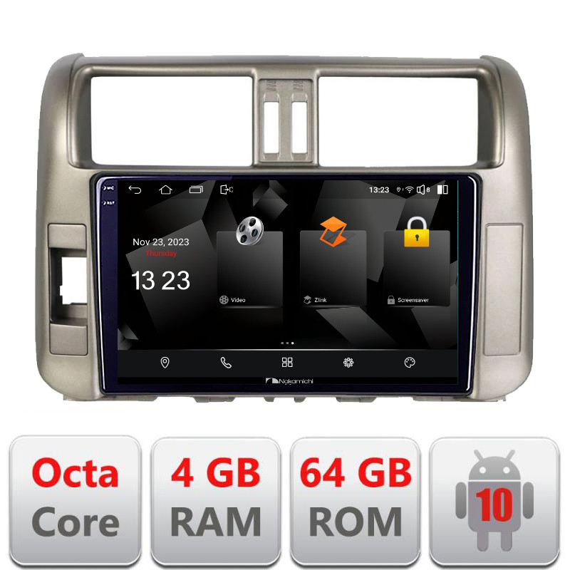 32769.jpg Navigatie dedicata Nakamichi Toyota Prado 2010-2013 5510-347 Android Octa Core 720p 4+64 DSP 360 camera carplay android auto - imagine 1