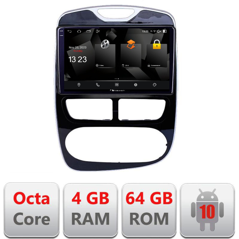 32777.jpg Navigatie dedicata Nakamichi Renault Clio 4 V1 5510-467 Android Octa Core 720p 4+64 DSP 360 camera carplay android auto - imagine 1