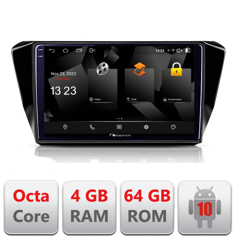 32799.jpg Navigatie dedicata Nakamichi Skoda Superb 3 2015-2017 5510-932 Android Octa Core 720p 4+64 DSP 360 camera carplay android auto - imagine 1