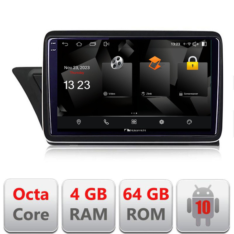 32801.jpg Navigatie dedicata Nakamichi Audi A4 2008-2016 NON-MMI 5510-A4 Android Octa Core 720p 4+64 DSP 360 camera carplay android auto - imagine 1