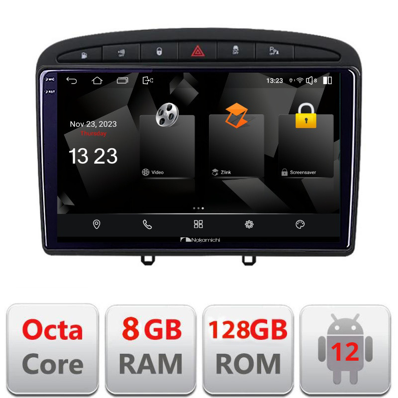 32913.jpg Navigatie dedicata Nakamichi Peugeot 308 Quad Core 5960Pro-038 Android Octa Core Qualcomm 2K Qled 8+128 DTS DSP 360 4G Optical - imagine 1