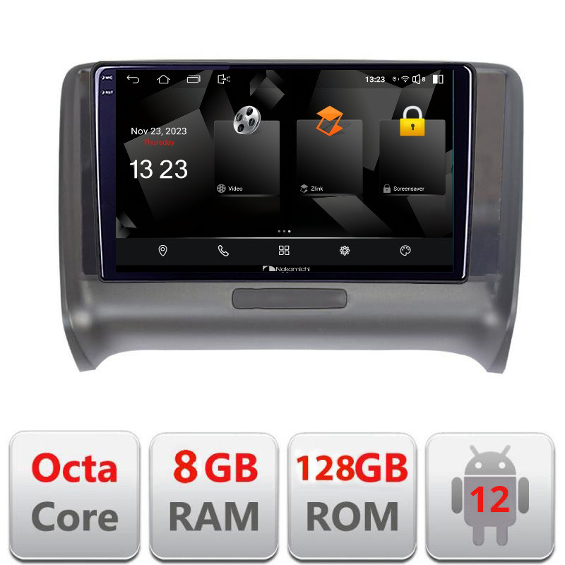 32939.jpg Navigatie dedicata Nakamichi Audi TT 2004-2011 Quad Core 5960Pro-078 Android Octa Core Qualcomm 2K Qled 8+128 DTS DSP 360 4G Optical - imagine 1