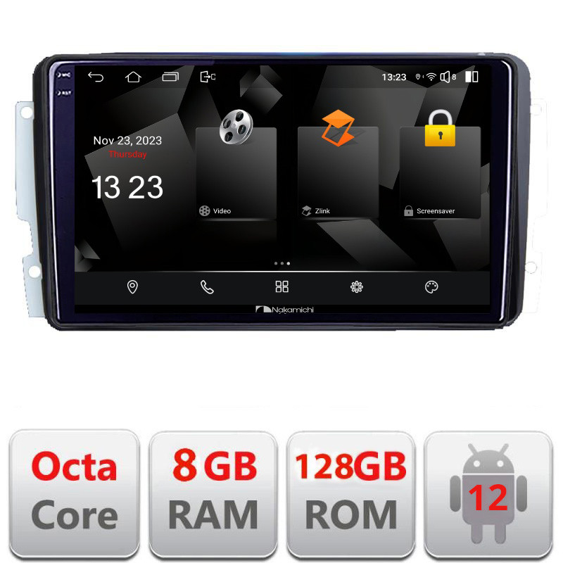 33011.jpg Navigatie dedicata Nakamichi Mercedes C 2001-2004 CLK G 2004-2006 5960Pro-171 Android Octa Core Qualcomm 2K Qled 8+128 DTS DSP 360 4G Optical - imagine 1