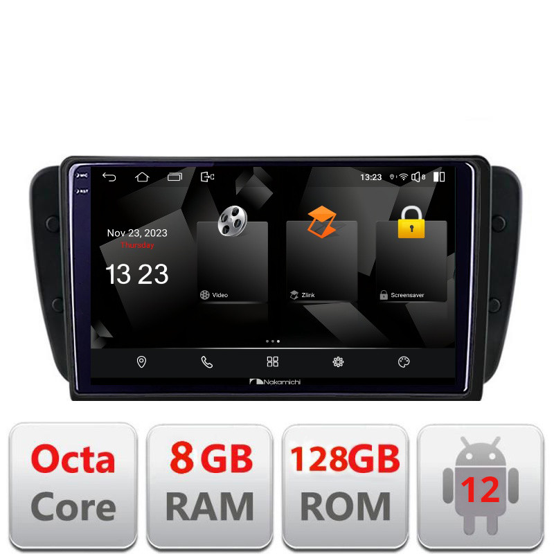 33047.jpg Navigatie dedicata Nakamichi Seat Ibiza 2008-2014 5960Pro-246 Android Octa Core Qualcomm 2K Qled 8+128 DTS DSP 360 4G Optical - imagine 1