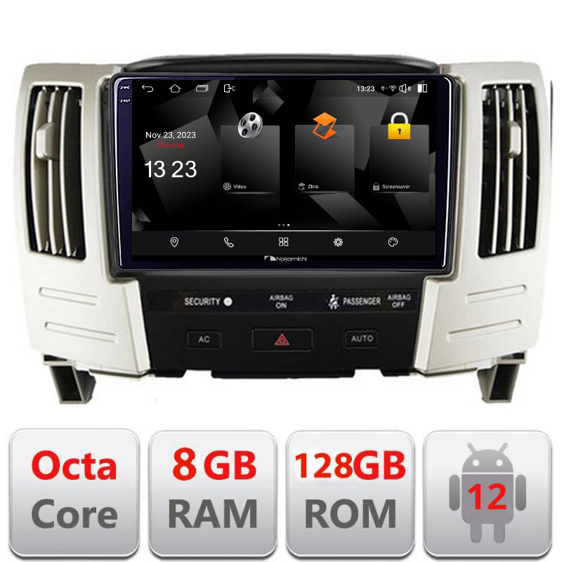 33409.jpg Navigatie dedicata Nakamichi Lexus RX300 2003-2008 Android Octa Core Qualcomm 2K Qled 8+128 DTS DSP 360 4G Optical - imagine 1