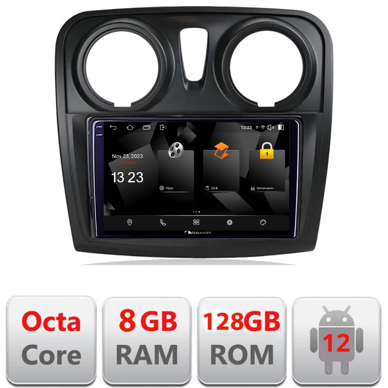 33425.jpg Navigatie dedicata Nakamichi Dacia Sandero Logan Lodgy 2012-2020 5960Pro-sandero Android Octa Core Qualcomm 2K Qled 8+128 DTS DSP 360 4G Optical - imagine 1