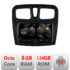 Navigatie dedicata Nakamichi Dacia Sandero 2012-2020 var B  Android radio gps internet Octa core 8+128 DTS DSP 360 4G Optical
