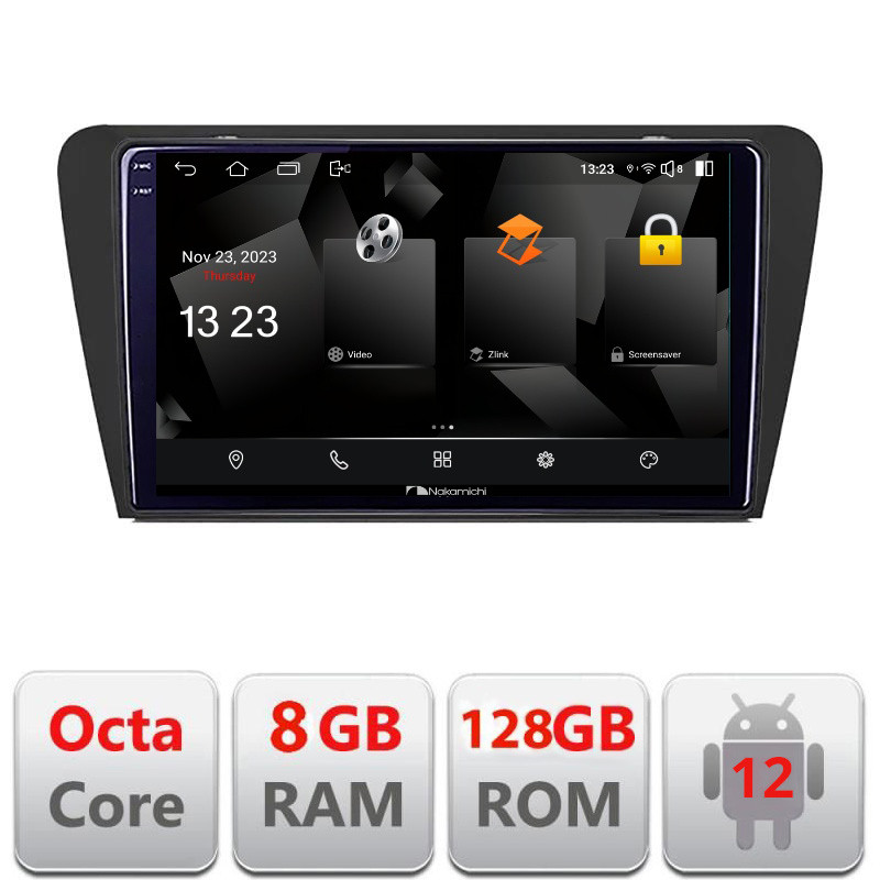 33555.jpg Navigatie dedicata Nakamichi Skoda Octavia 3 5960Pro-279 Android Octa Core Qualcomm 2K Qled 8+128 DTS DSP 360 4G Optical - imagine 1