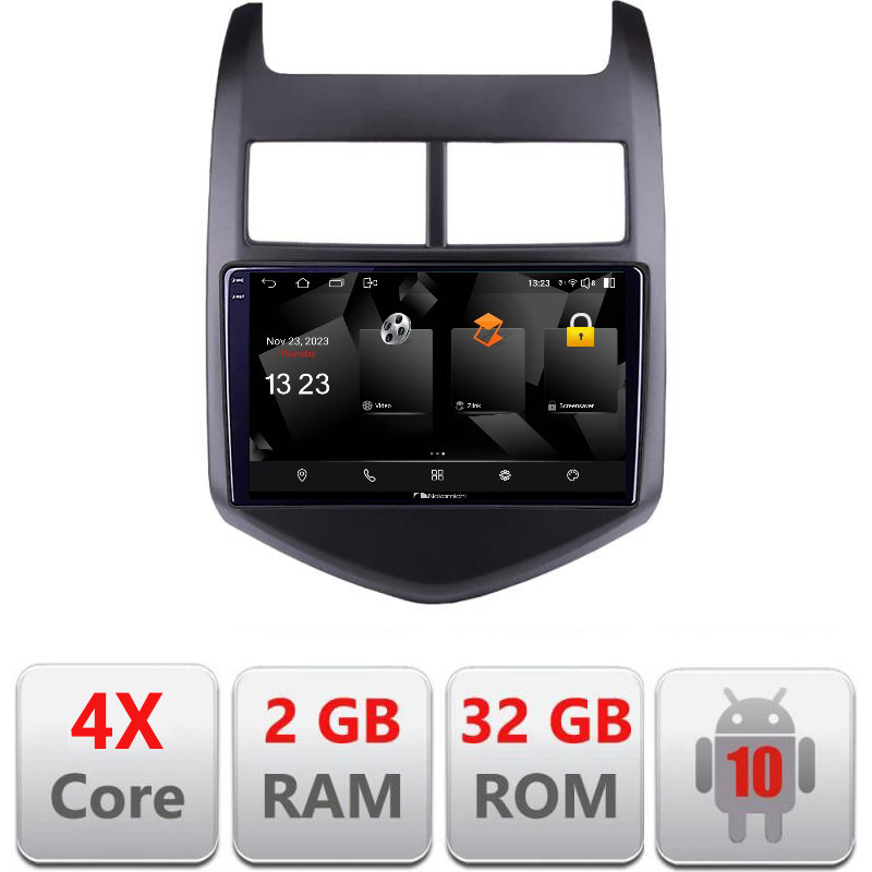 33721.jpg Navigatie dedicata Nakamichi Chevrolet Aveo 2010-2013 5230-AVEO10 Android Ecran 720P Quad Core 2+32 carplay android auto - imagine 1
