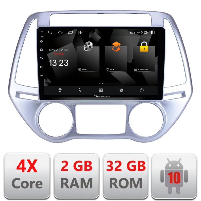 33835.jpg Navigatie dedicata Nakamichi Hyundai I20 2011-2014 manual si automat Android radio gps internet quad core 2+32 carplay android auto - imagine 1