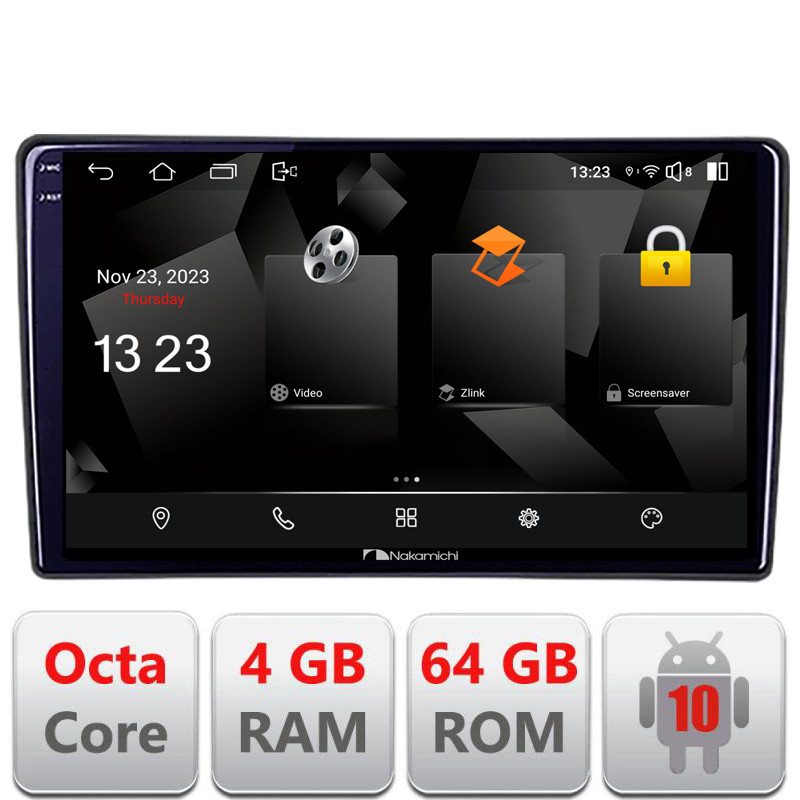 33891.jpg Navigatie dedicata Nakamichi Toyota Android radio gps internet quad core 4+64 carplay android auto - imagine 1