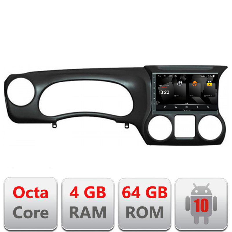 33933.jpg Navigatie dedicata Nakamichi Jeep Wrangler 2014-2016 Android radio gps internet quad core 4+64 carplay android auto - imagine 1