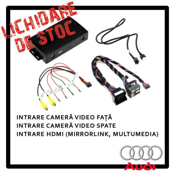 ADVM-AU4 Audi Q5 I 8R non mmi 2012-2016 ADAPTIV MINI HDMI & DOUA CAMERE PE ECRANUL OEM - imagine 2