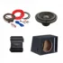 Pachet Subwoofer auto  Audiosystem ASS-12 1000W + Amplificator Apocalypse AAP 1200.1D + Kit de cabluri complet