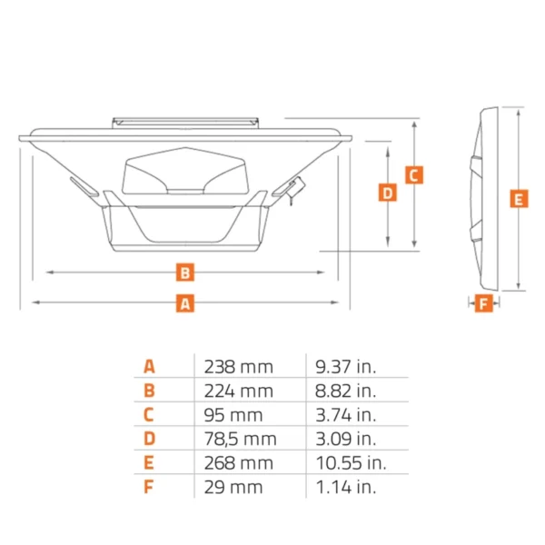 Difuzoare Auto Hertz Cento CX 690, set coaxial 3 cai, 6x9 inch, 100W RMS, 4, 2 difuzoare - imagine 4