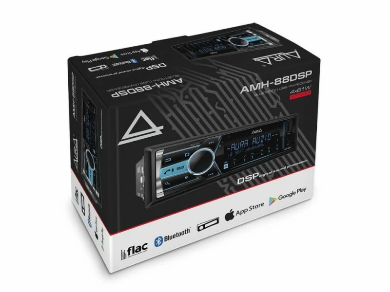 Player auto Aura AMH 88DSP, 1 DIN, 4x61W, fata detasabila - imagine 2