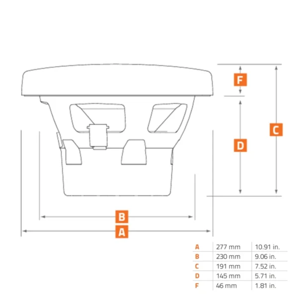 Subwoofer Marine Hertz HMS 10 S LD G, Negru, 250mm, 250W RMS, 4O - imagine 4