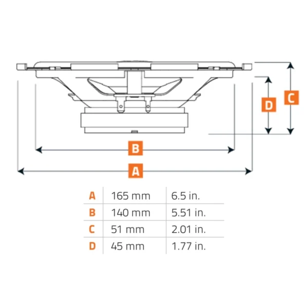 Difuzoare auto Hertz Uno X 170 set coaxial 2 cai, 170mm, 50W RMS, 4, set 2 difuzoare - imagine 5