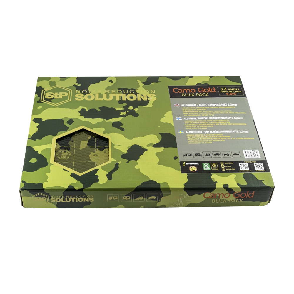 Insonorizant auto Premium STP Camo Gold, 2,3mm, 4,5m2, Bulk Pack - imagine 1