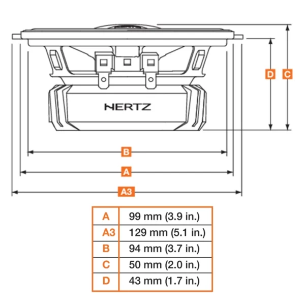Difuzoare auto Hertz Dieci DCX 100.3, set coaxial 2 cai, 100mm, 30W RMS, 4, 2 difuzoare - imagine 4