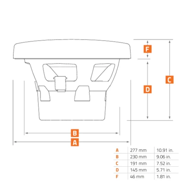 Subwoofer Marine Hertz HMS 10 S2-LD-G / SW, Negru / Alb, 250mm, 250W RMS, 2O - imagine 4