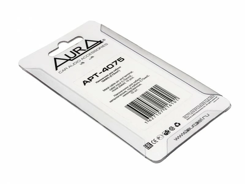 Inel terminal Aura APT 4075, 0.75 mm2 (18AWG), 10 bucset - imagine 2