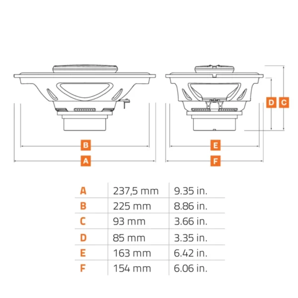 Difuzoare Auto Hertz SPL Show SX 690.1 NEO set coaxial 3 cai, 6x9 inch, 130W RMS, 4, set 2 difuzoare - imagine 6