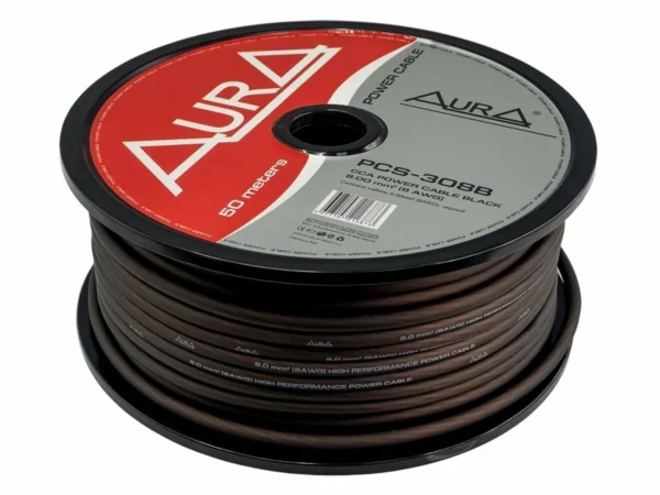 Cablu alimentare AURA PCS 308B, Metru Liniar / Rola 50m, 8mm2 (8AWG), - imagine 1