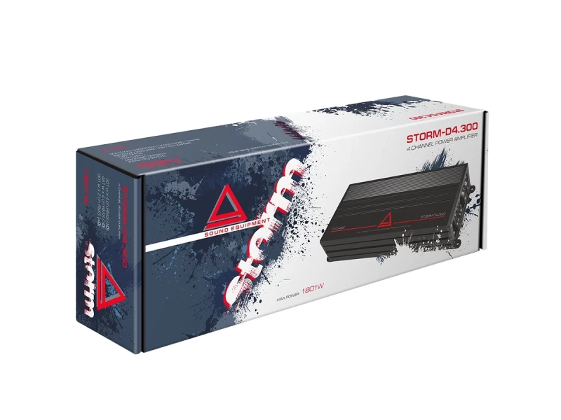 Amplificator auto Aura STORM-D4.300, 4 canale, 1200 W - imagine 6