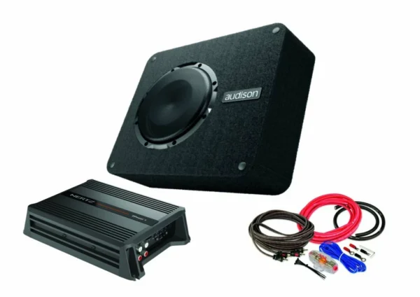 Pachet Subwoofer AUDISON APBX 8 DS + Amplificator Hertz D POWER 1 + kit de cabluri complet - imagine 1